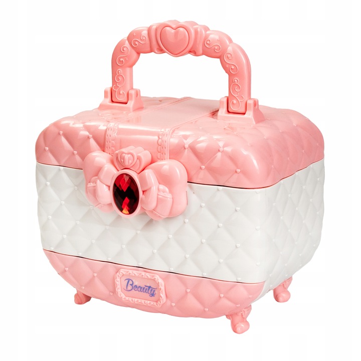 COSMETIC CASE FOR GIRLS MAKE UP SHADOWS GLITTER VARNISHES MIRROR Product height 13 cm