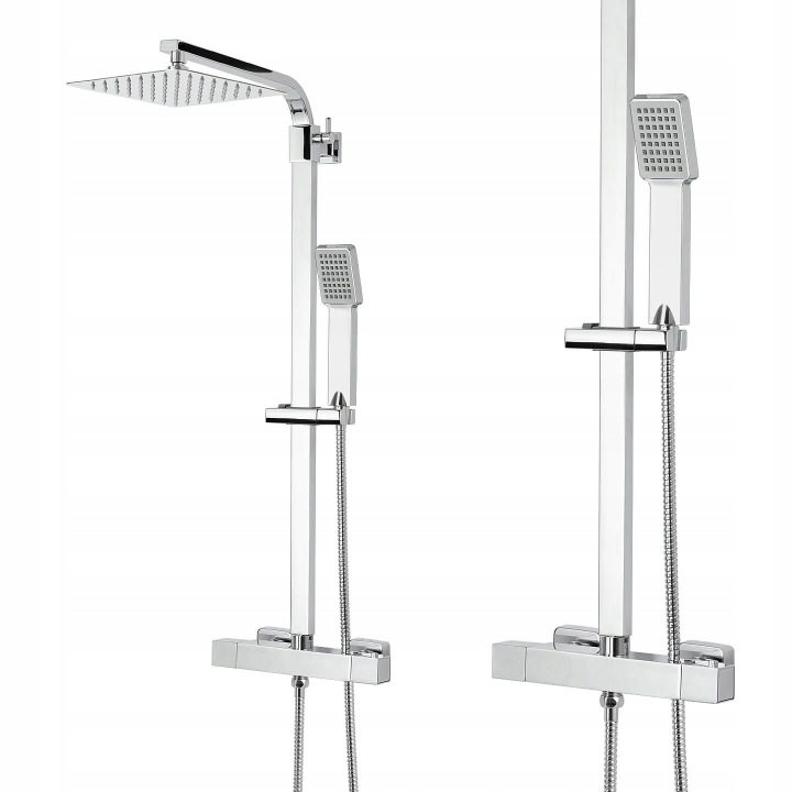 Sprchový Set Sprchová Sloupová Sprcha Termostat Dešťová Sprcha 20 CM