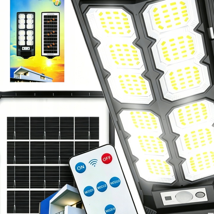 Solární Zahradní Lampa Venkovní 2400W Led Pouliční S Pohybovým Senzorem