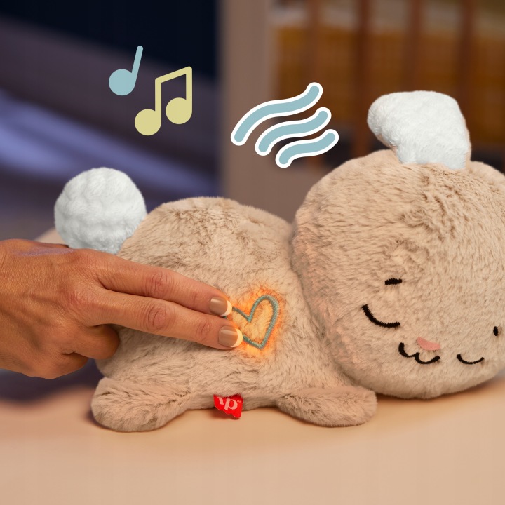 Fisher-Price Сплячий Зайчик М'яка іграшка з рухом Після Повернення Опис (пошкоджений) — фото 4