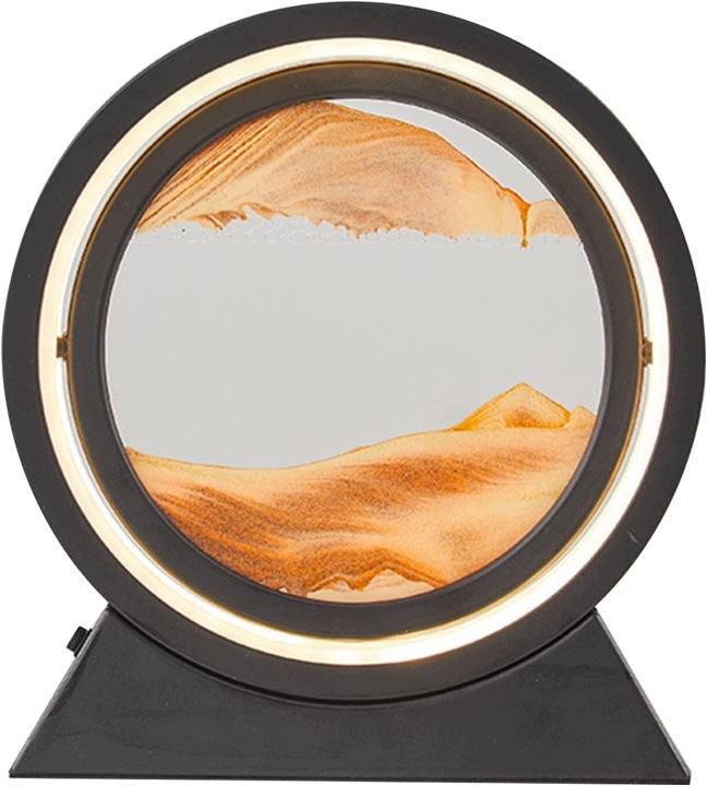 Pohyblivé 3D Pískové Obrazy Přesýpacích Hodin, Deep Sea Sandscape, Stolní Lampa