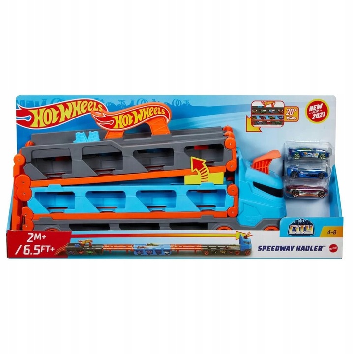 HOT WHEELS транспортер евакуатор для машинок трек гоночний розкладний — фото 7