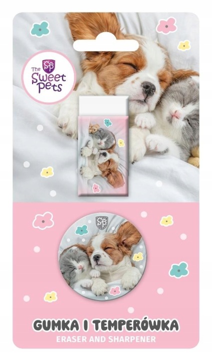 Гумка + Точилка на Блістері | THE SWEET PETS