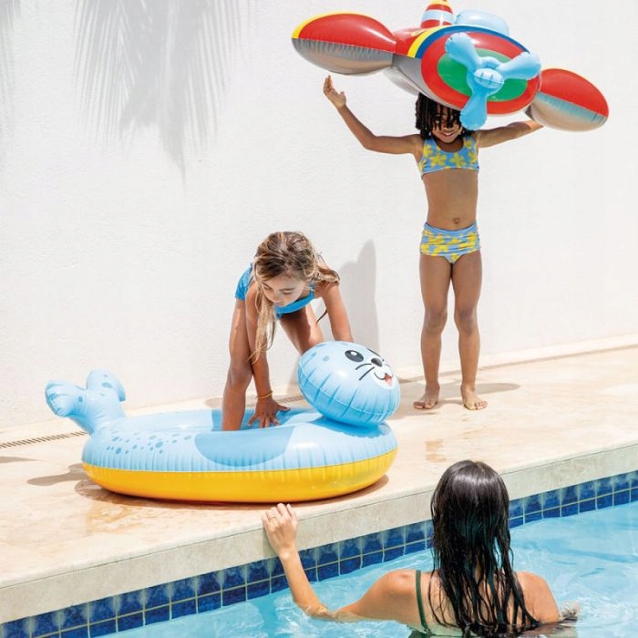 PONTON DMUCHANY DLA DZIECI ŁÓDKA FOKA INTEX 59380 MATERAC DO PŁYWANIA Marka Intex