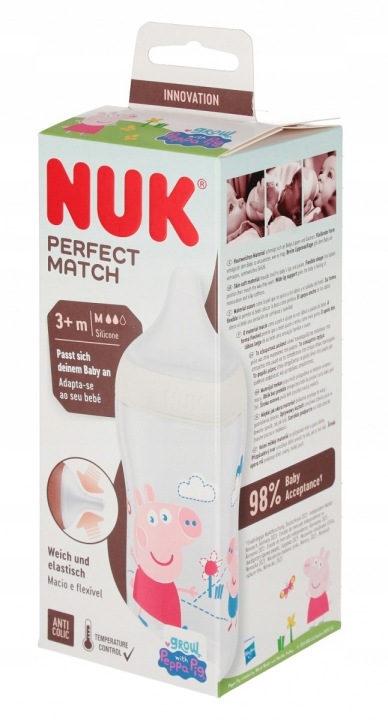 NUK пляшка PP 3 міс.+ 260 мл розм.M свинка PEPPA — фото 2