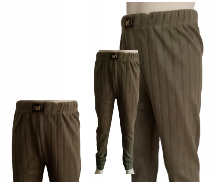 Legginsy prążkowane dla dziewczynki ocieplane elastyczne — zdjęcie 3