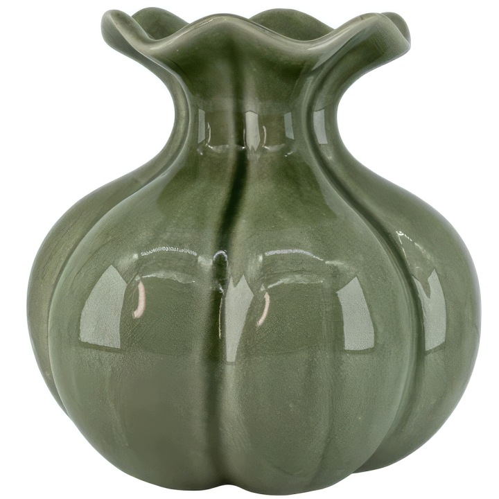 Váza Na Květiny Kytice Tulipánů Do Obývacího Pokoje Loft Keramická Zelená 16 cm