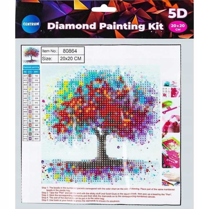 Алмазна мозаїка 5D Червоний tree 20x20 80864 Centrum 285x270 мм