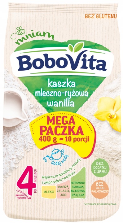 BOBOVITA Кашка молочно рисова ваніль 400 г — фото 3