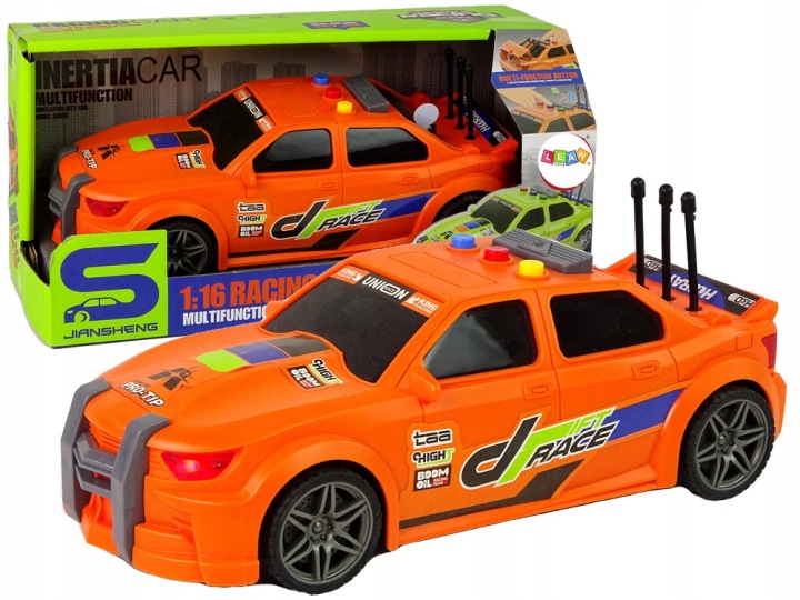Гоночна машинка 1:16 зі звуком помаранчева 280x160 мм Lean Toys