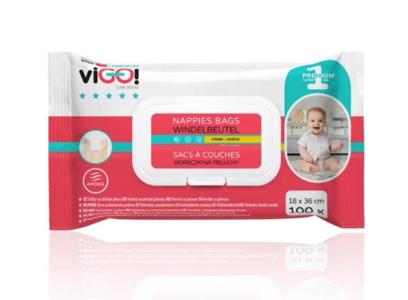 Vigo Мішечки для підгузків 18x36 см 100 шт.