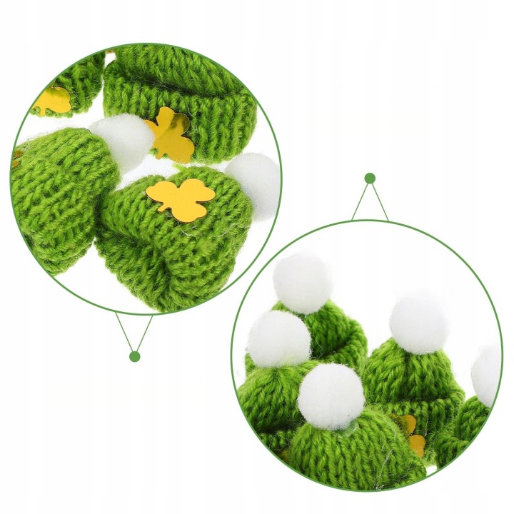 20 шт. Tiny Зелений Knit Капелюхи Міні DIY Saint Patrick Вечірка Приладдя — фото 13