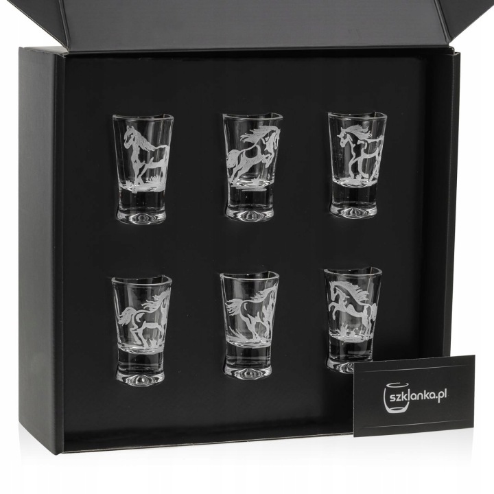 Koně – sklenice na vodku G0090 X-25 ml 6 Ks.