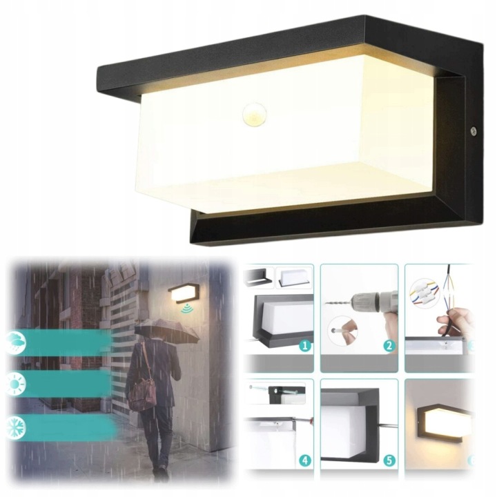 Venkovní Lampa 18 W S Pohybovým Senzorem, Zahradní Lampa, Nástěnné Svítidlo, Lampa