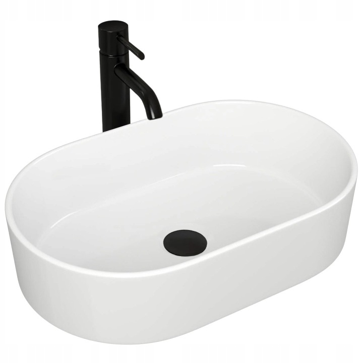 Moderní umyvadlo na desku Alma ze sanitární keramiky, REA-U0600