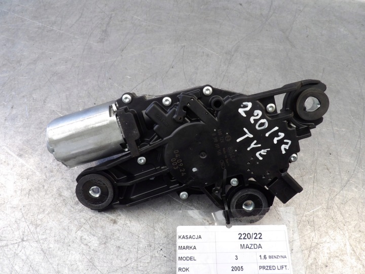 mini motor of a wiper rear part Mazda 3 0390201588