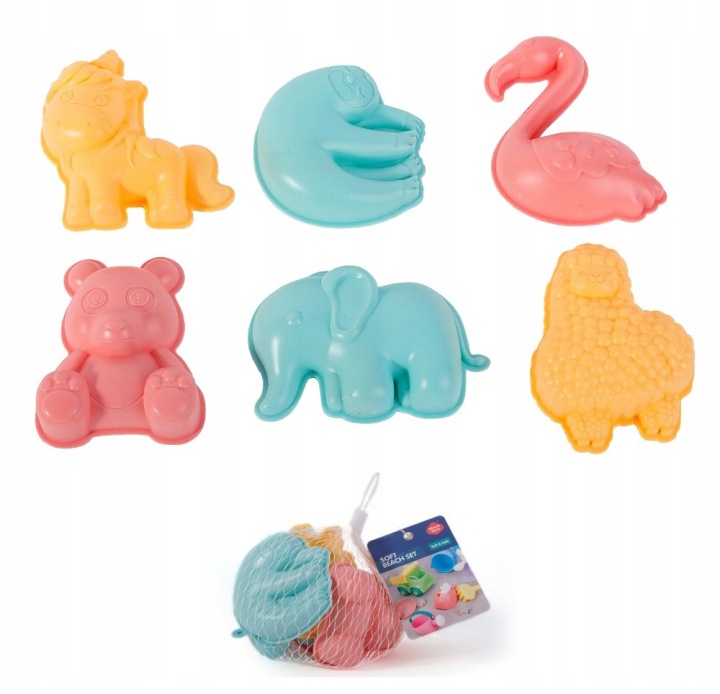 ZESTAW DO PIASKU PIASKOWNICY FOREMKI 6 el. WOOPIE