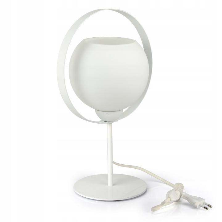Noční Lampa Stolní bílá Mléčná skleněná koule
