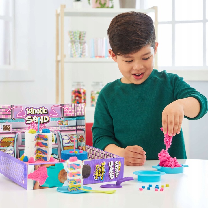 KINETIC SAND CUKIERNIA SKLEPIK Z TORCIKAMI CIASTKARNIA PIASEK KINETYCZNY Liczba kolorów 4
