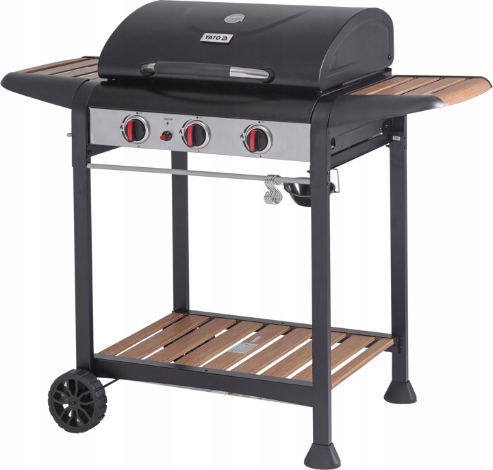 Zahradní plynový gril Natori 3 Hořáky 9 kW Yato Yg-20009