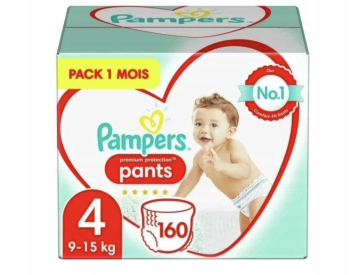 PAMPERS PREMIUM PROTECTION штани розмір 4 9-15 кг 168 шт.