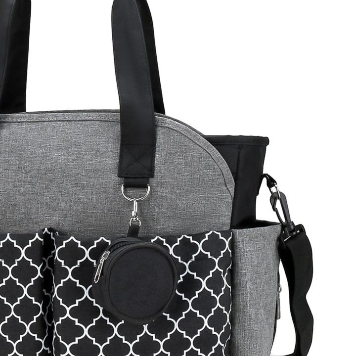 Водонепроникна сумка Nappy Bag Tote Сумка на плече з сумкою для пляшки — фото 11