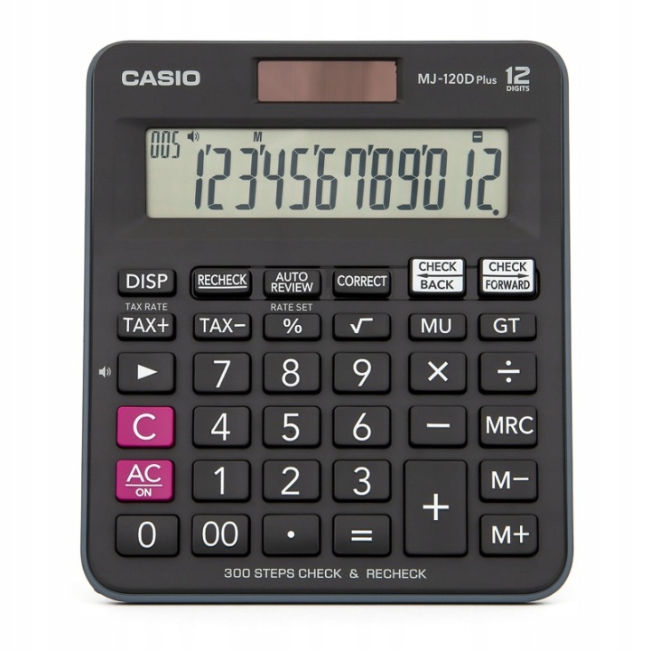 Калькулятор для офісу і школи CASIO MJ-120D PLUS пам'ять TAX корекція % — фото 4