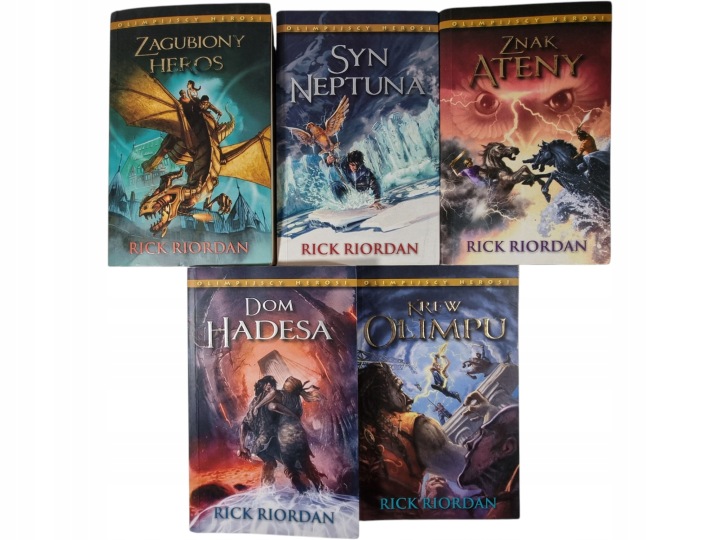 Zdjęcie egzemplarza: Olimpijscy Herosi Tomy 1-5 / Rick Riordan / komplet