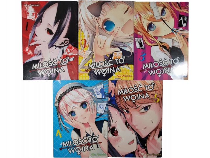 Zdjęcie egzemplarza: Miłość to Wojna Tomy 1-5 / manga / Aka Akasaka