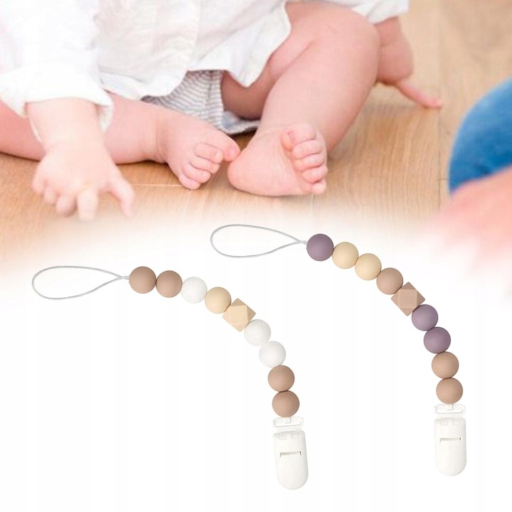 Муляж кліпси для соски Силіконові аксесуари для годування Anti Lost Soother коричневий — фото 4