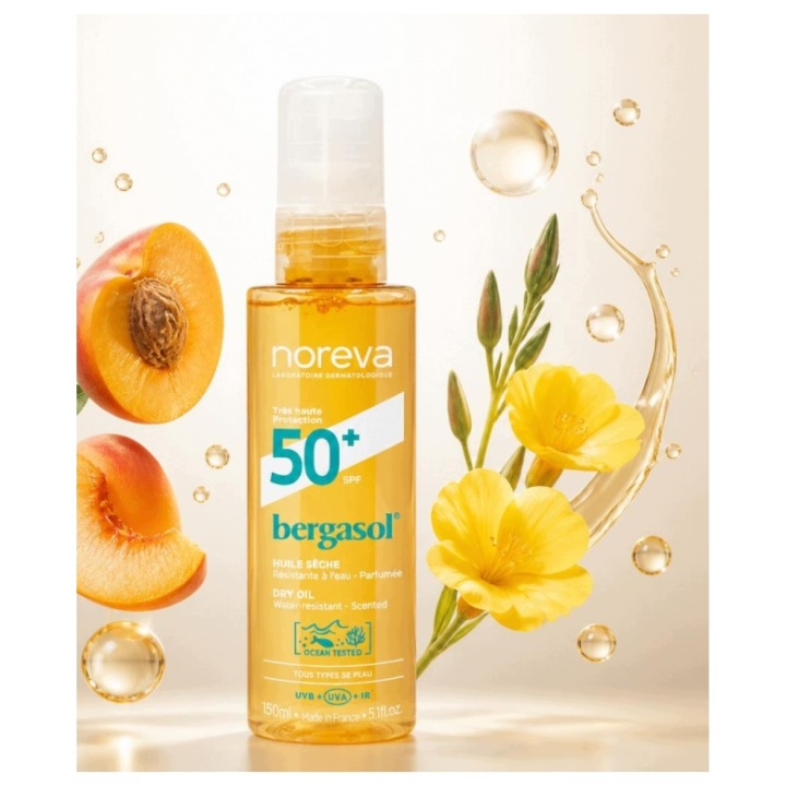 Noreva Bergasol Dry Oil SPF50+ 150 мл — фото 3
