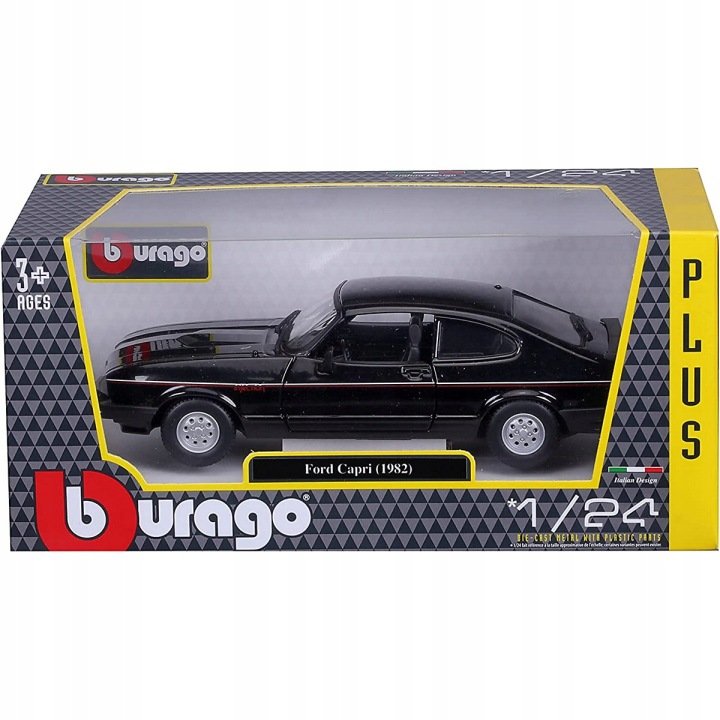 Ford capri 1600 gt чорний 1:24 bburago — фото 12