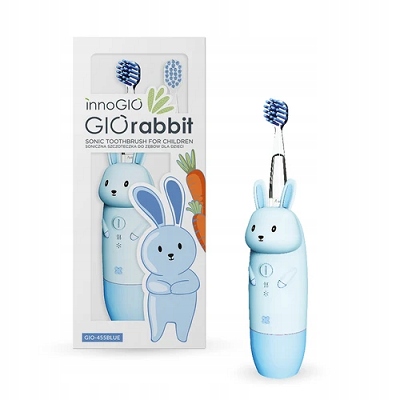 2 шт. INNOGIO GIO-455 Синій Звукова щіточка для дітей GIOrabbit синя