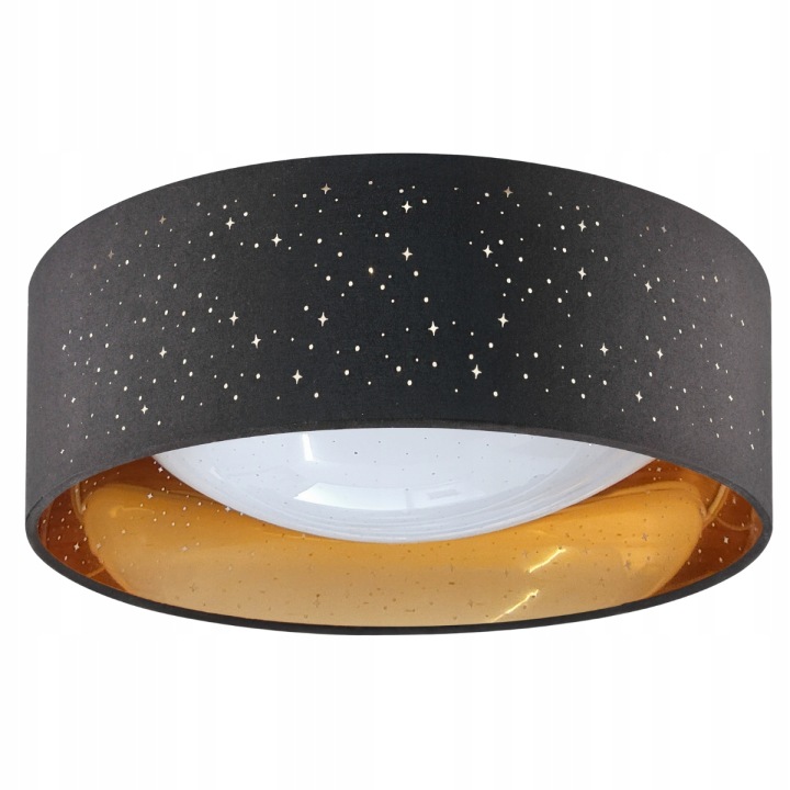 Stropní Svítidlo Stropní Led lampa 18W Hvězdné nebe Černá-Zlatá Goldlux