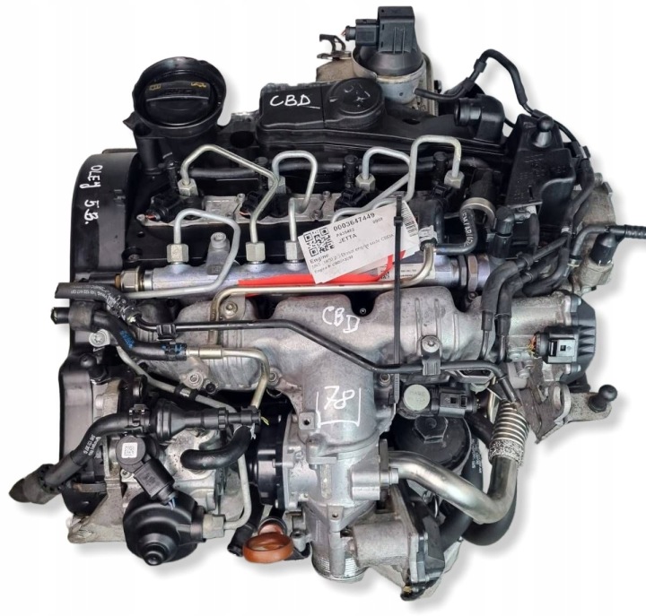Motore completo VW SKODA AUDI SEAT SCIROCCO CBD 2.0 TDI ODPALANY 109 TYS @