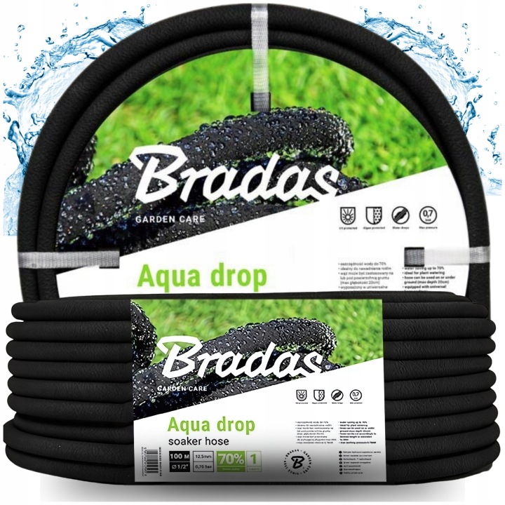 Hadice zavlažovací potící Aqua-drop 1/2" 100m Bradas
