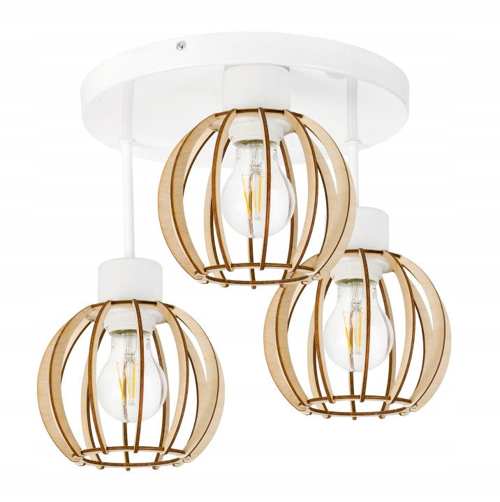 Lampa stropní svítidlo Stropní Lustr pevný loft Dřevo