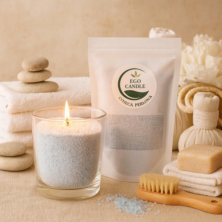 EcoCandle Vosk perleťově modrý 5 kg