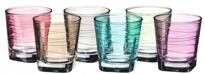 Leonardo Vario sklenice barevné 250 ml 6 kusů komplet sklo