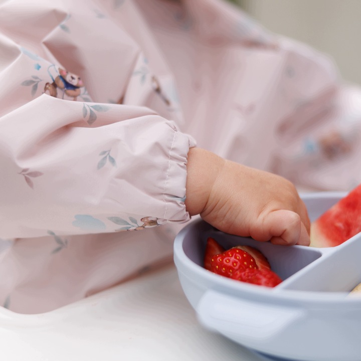 BABYONO слинявчик фартушок з рукавами водонепроникний кишенька плюшевий 1476/05 — фото 3