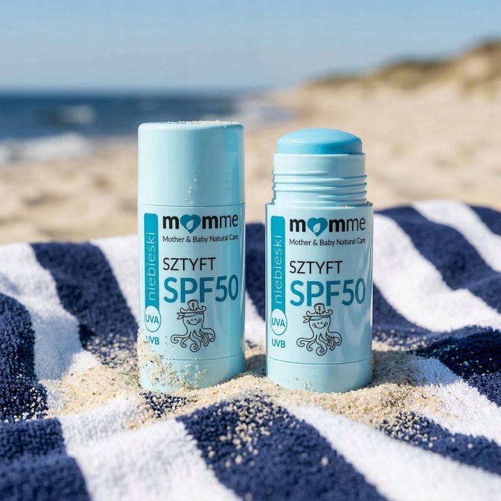 MomMe штифт сонцезахисний для дітей SPF 50 синій 10 г — фото 2