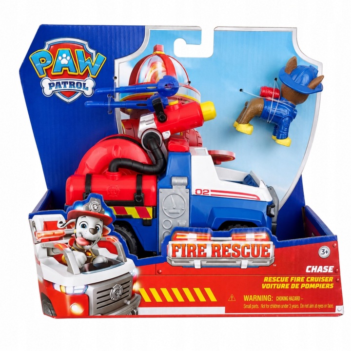 Psi Patrol Щенячий патруль Chase транспортний засіб пожежний Fire Rescue Cruiser, з фігуркою