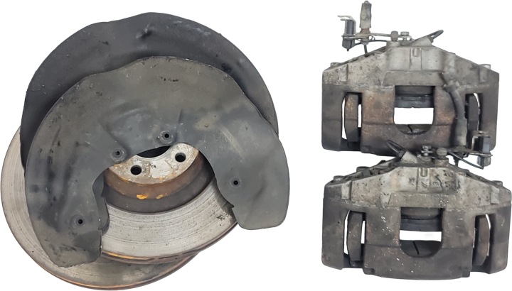 AUDI A6 C6 LIFT calipers front KOMPLET left right discs plates 347 MM