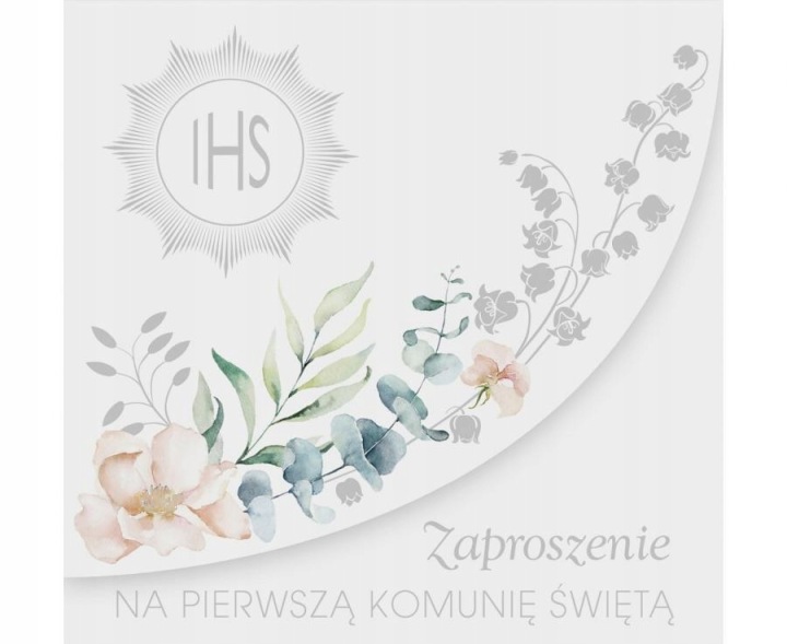 Запрошення на Причастя До причастя Святе сріблястий IHS поштучно 1 шт.