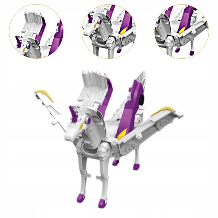 "Two Car Transform Toy,Transforming Car Робот для дітей Фіолетовий and Білий" — фото 3