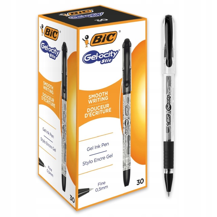 BIC ручка шкільна офісна гелева GELOCITY STIC 0,5 чорний 1 шт. — фото 2