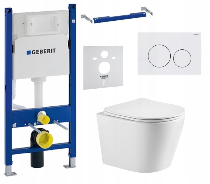 Rám Geberit Duofix s Wc mísou Imprese Elanta Tornado a tlačítkem