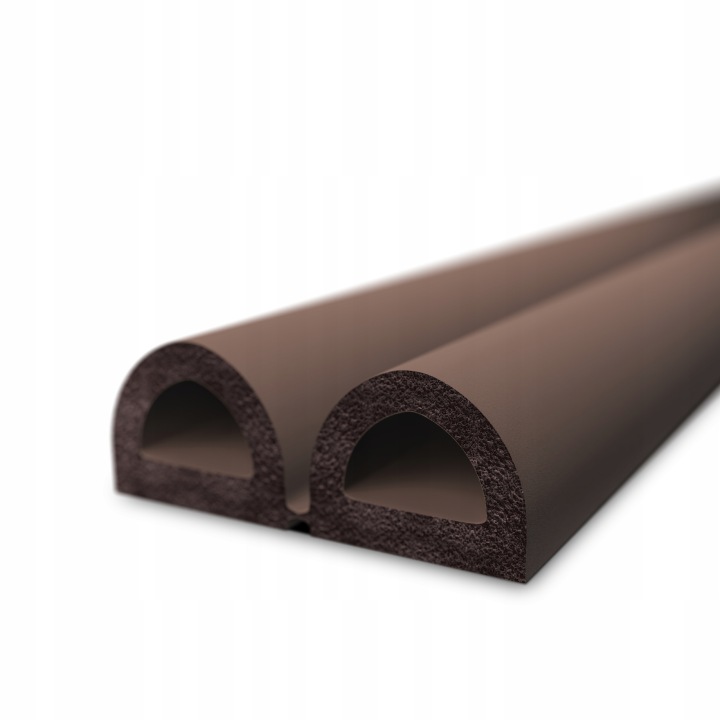 Těsnění do okenních dveří Samolepicí 12x10 Bronzový profil D 50 m