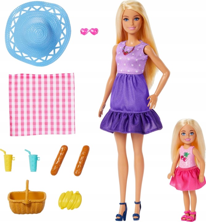 Лялька модна BARBIE з аксесуарами пікніки, MALIBU і CHELSEA (виставковий) — фото 5