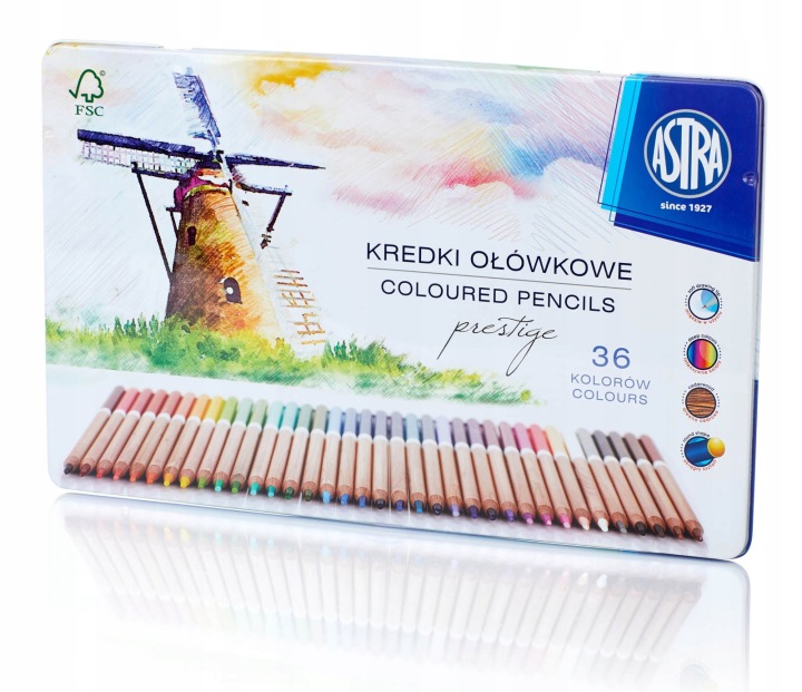 ASTRA Кольорові олівці Художні Металеві Упаковка 36 кольорів — фото 2